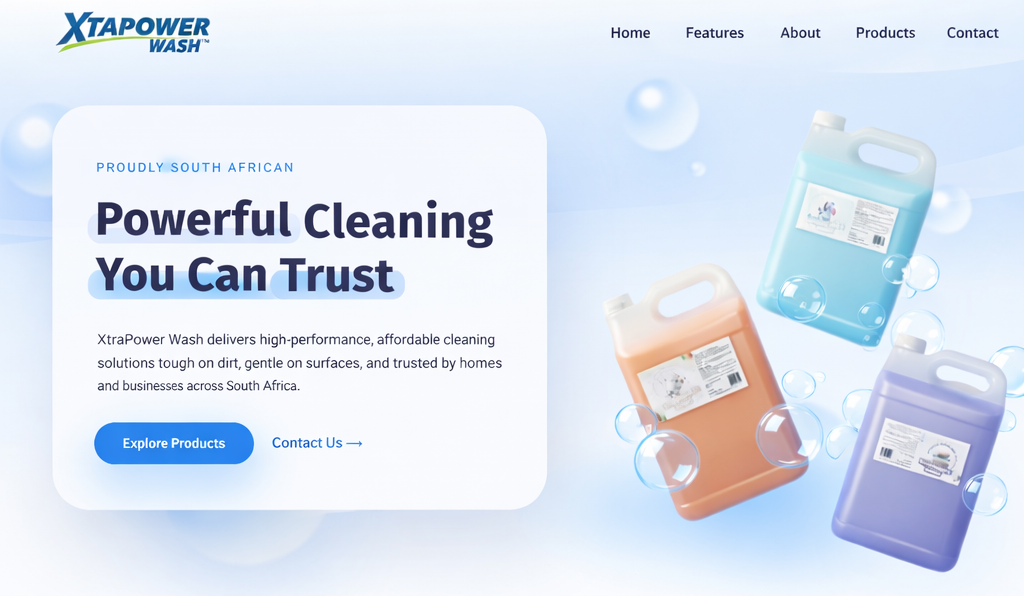 XtraPower Wash Website Demo