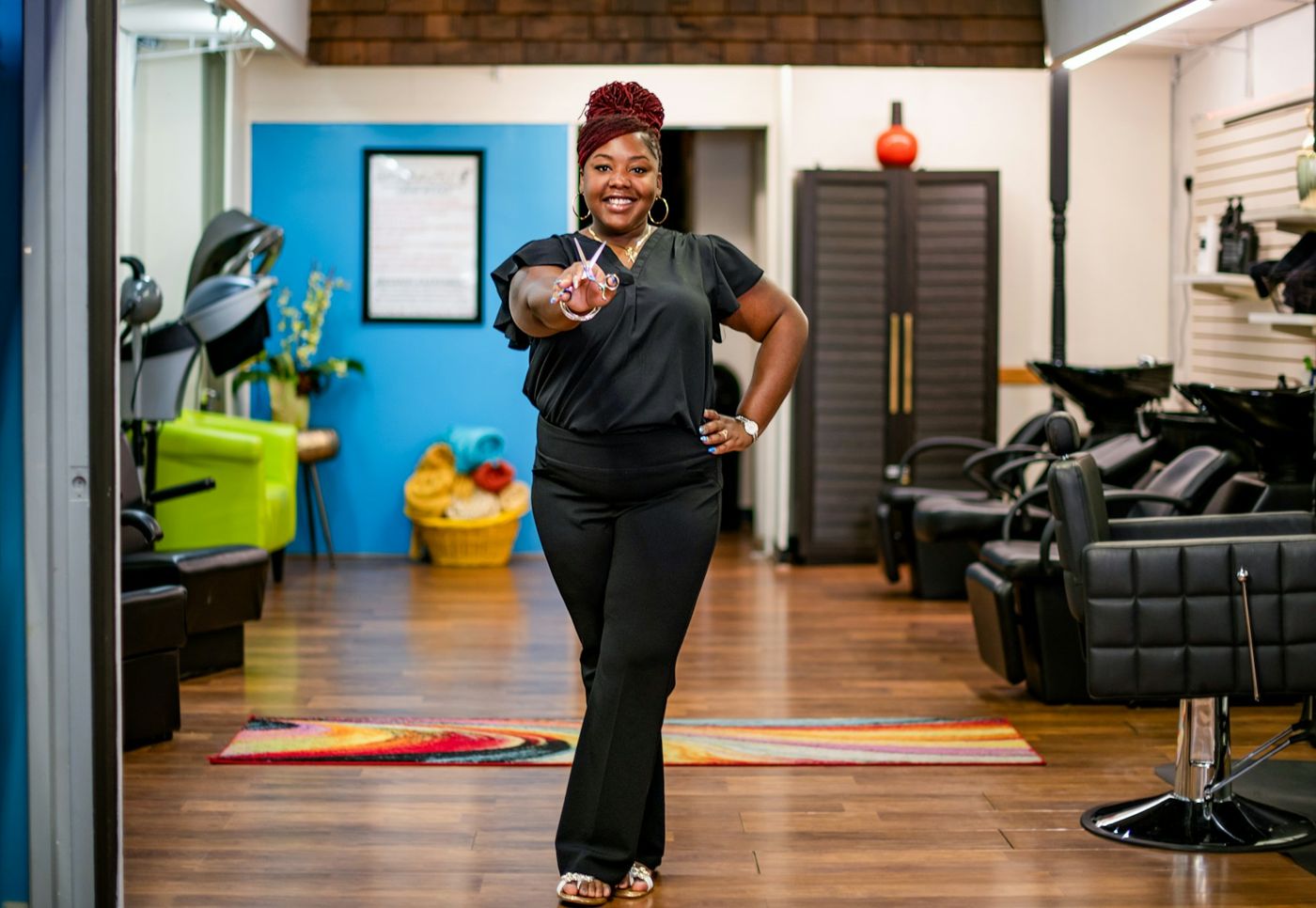 Small business owner in her salon
