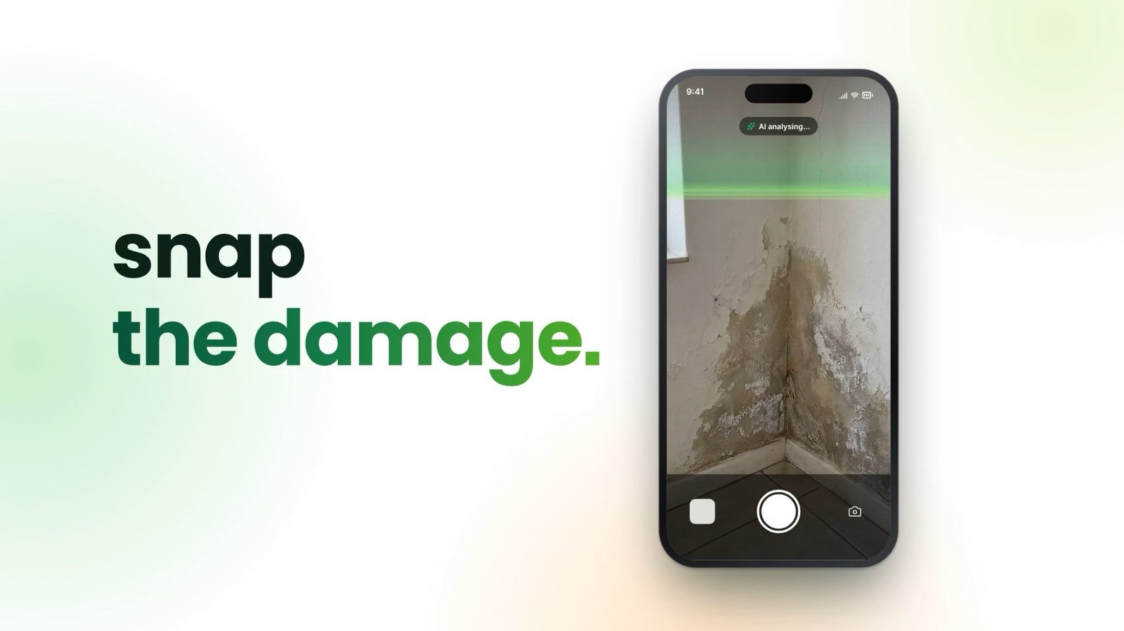 Launch ad frame, snap the damage: the Fixit camera analysing a damp wall