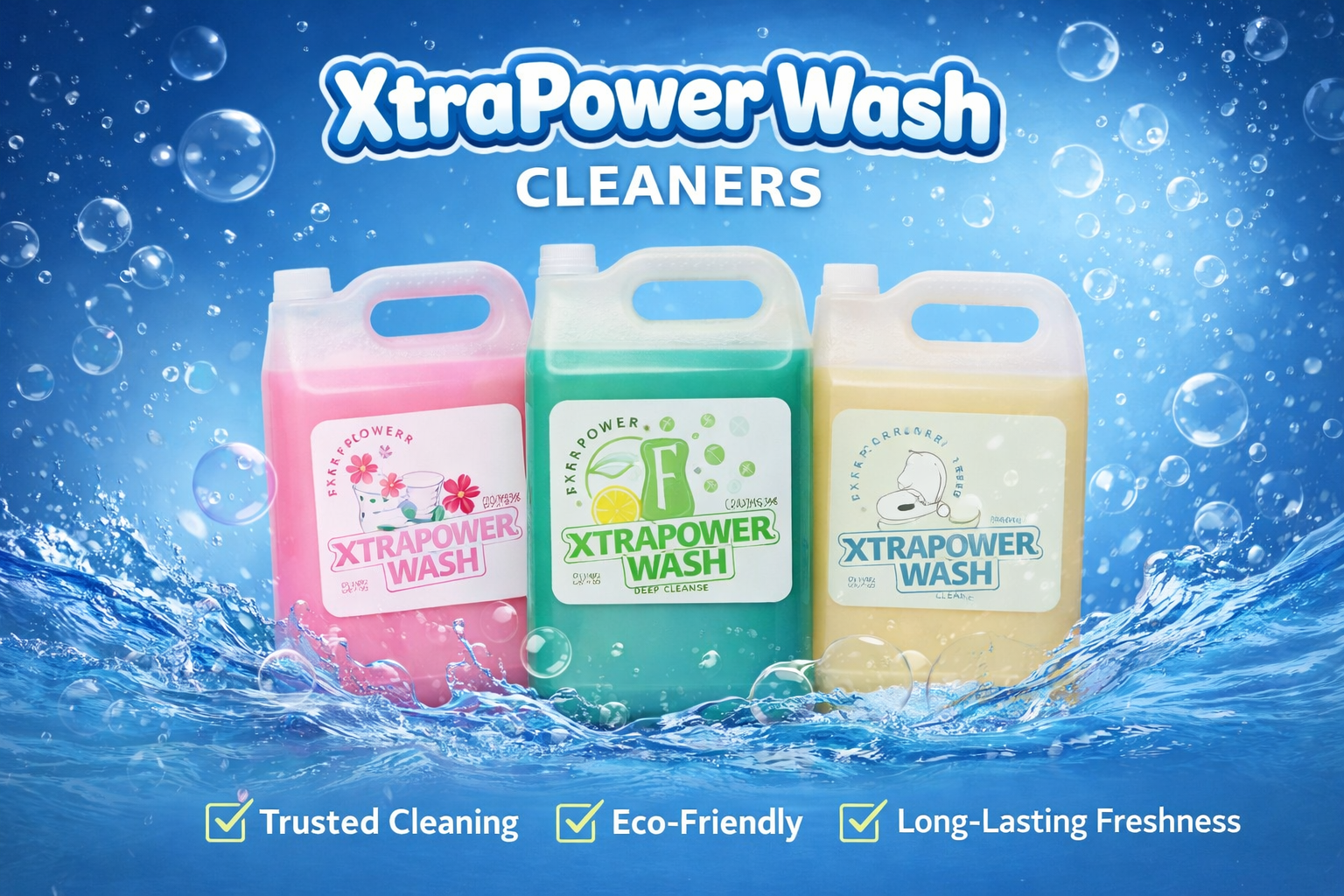 XtraPower Wash advertising graphics